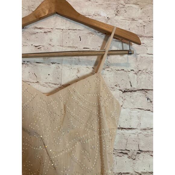 Soieblu Maxi Dress Women Small Chiffon Coquette Beaded Flowy Party Evening Flowy - Picture 7 of 14